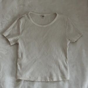 Cropped white t-shirt!